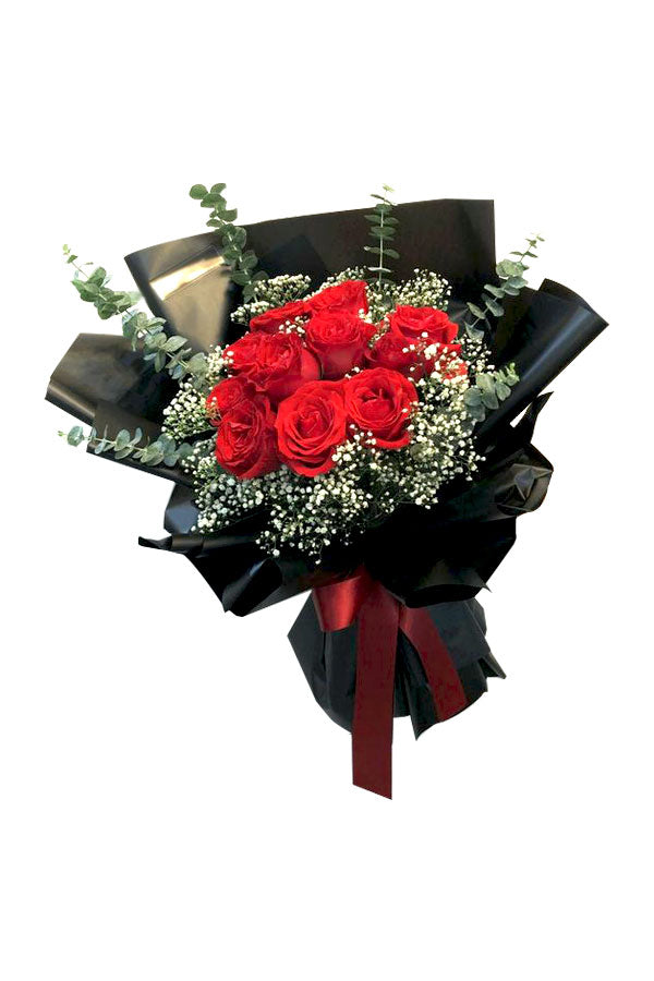 Be My Valentine - 12 Red Roses Bouquet | Fresh Red Roses for Romantic Occasions | Valentine's Day Gift in Dubai