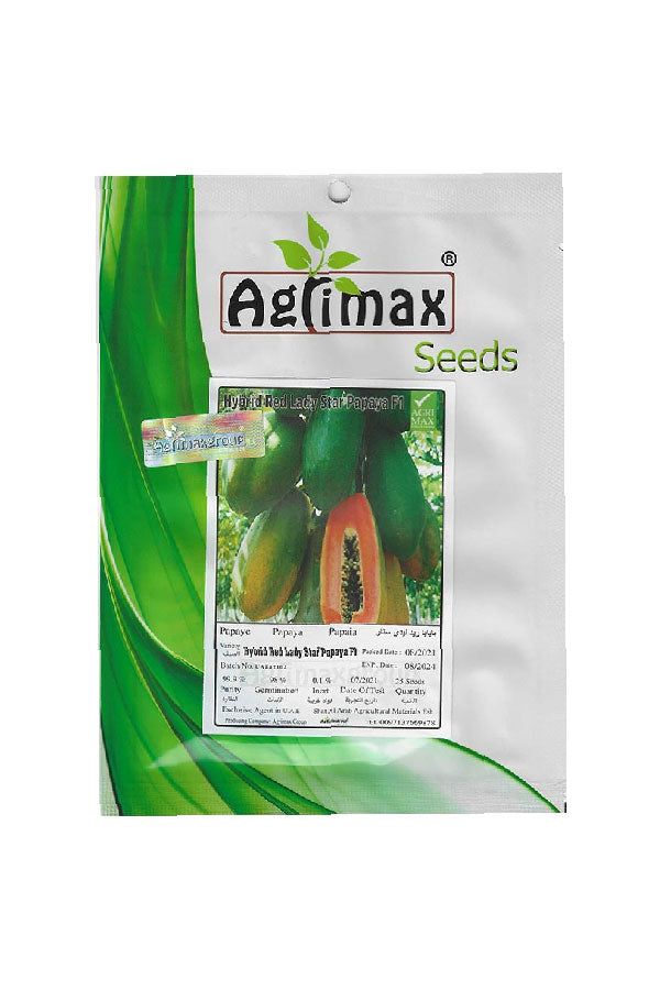 Hybrid Red Lady Star Papaya F1 Seeds – Premium Fruit Seeds for Home Gardening in UAE