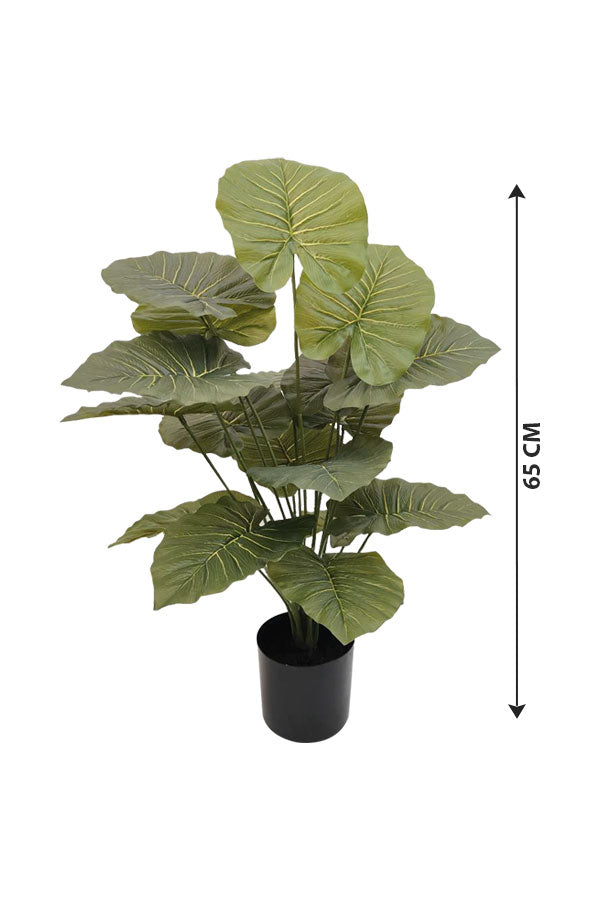 Artificial Alocasia Plant with Bold Arrow-Shaped Leaves