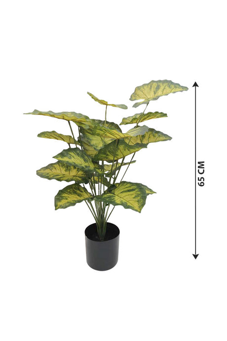Artificial Caladium Plant with Colorful Heart-Shaped Leaves