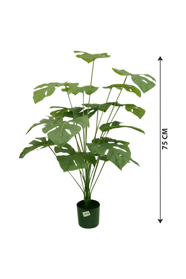 Artificial Monstera Medium Plant – Lifelike Faux Tropical Plant