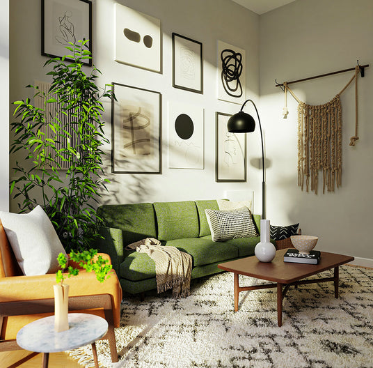 Elegant plants arranged in a modern interior