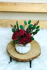 Faux Red Flowers Mini