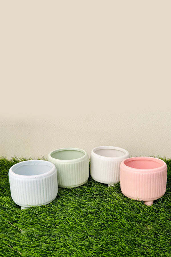 Mini Ceramic Pot Set – Small Decorative Pots for Succulents and Indoor Plants in Dubai