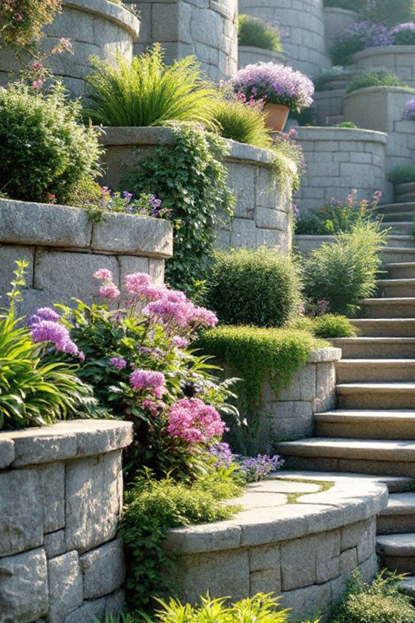 Retaining Walls for Garden Landscaping – Durable Wall Blocks in UAE Outdoor Setting
