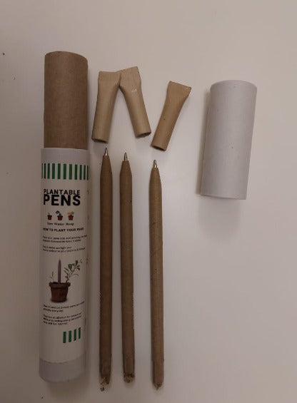 Plantable Paper Seed Pens - Eco-Friendly Recycled Paper Pens with Seeds
