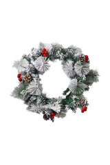 Decorated Christmas Wreath for the Outdoor Wall Hanging