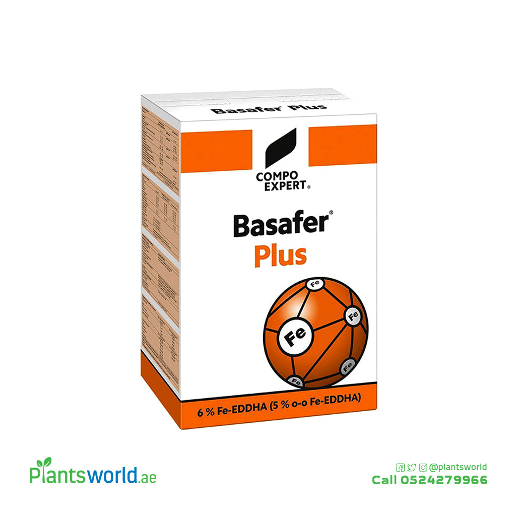 Basafer Plus Iron Chelate Powder Fertilizer - Essential for Healthy Plant Growth at Plantsworld.ae