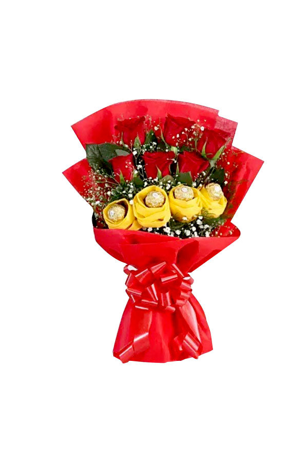 I Love You So Much - Flower Bouquet With Chocolate