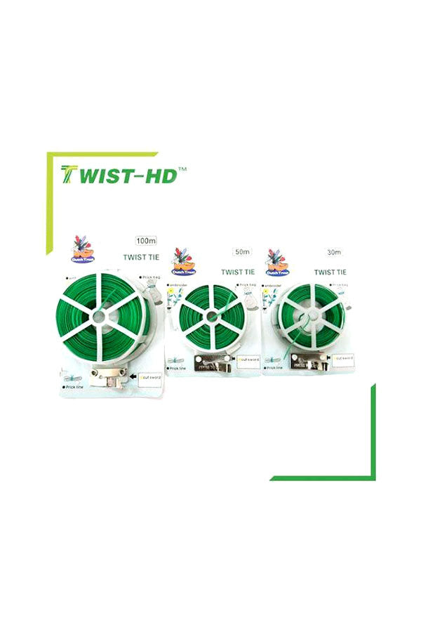 Plant Twist Tie With Cutter, Green Multi-Functional Sturdy Garden Plant Twist Cable Tie, {Size – 30M/50M/100M} - Plant Care