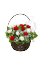Romantic Affection Flower Gift Basket with Roses and Lilies – PlantsWorld.ae