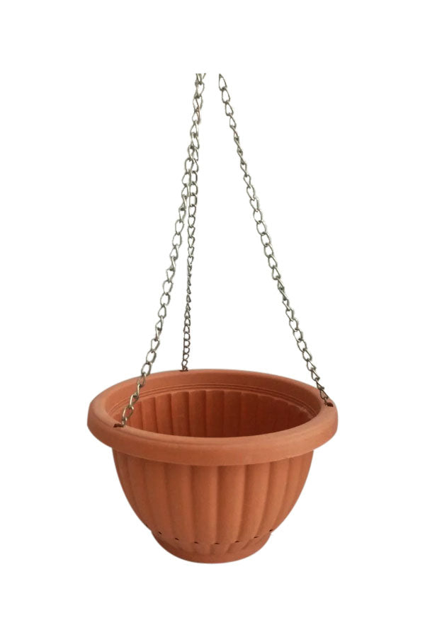 Round hanging plastic plant pots for indoor and outdoor use - Stylish & durable planters for home gardens