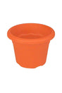 Round plastic planters for indoor and outdoor use - Stylish and durable plant pots for home and garden décor