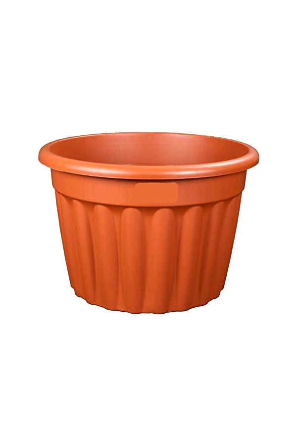 Terracotta Colour Plastic Planter – Durable and stylish outdoor planter with a terracotta color, perfect for gardens, patios, and balconies.