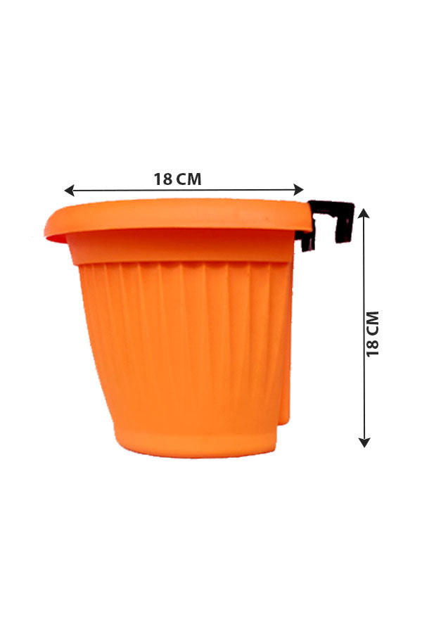 Wall Mounted D Shape Plastic Planter - Plant Pot