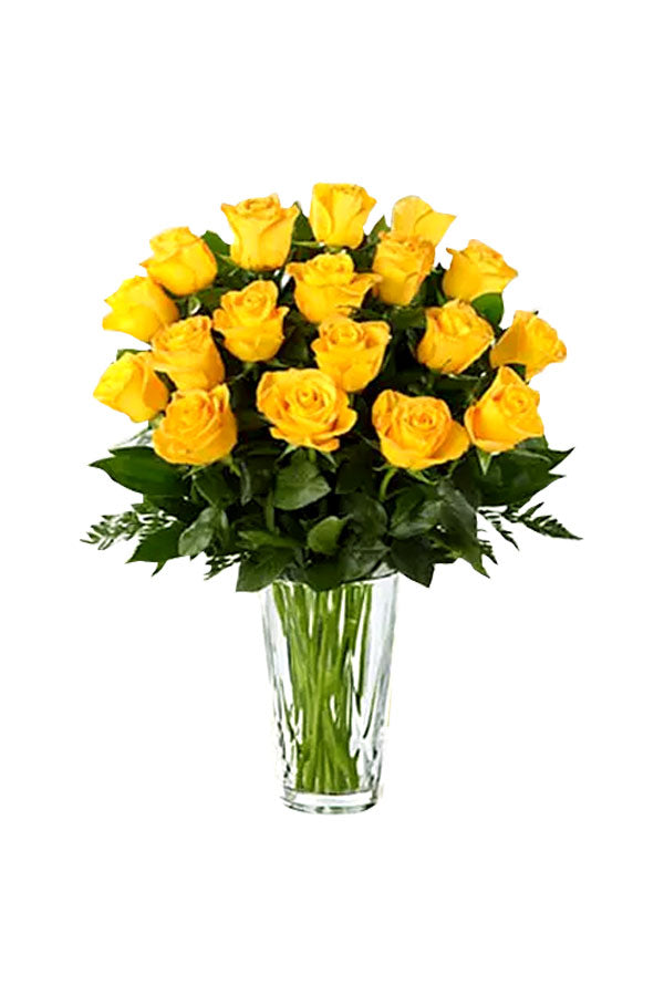 Yellow Beauty Flower Gift Vase Plantsworld.ae