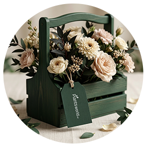 Flower With Basket - Plantsworld.ae