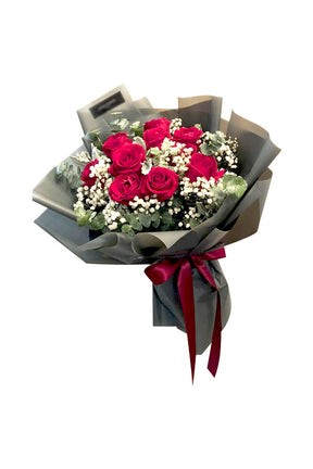 The Flower of Love - 10 Roses | Fresh Rose Bouquet for Special Occasions | Gift of Love in Dubai


