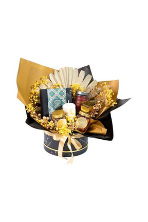 Elegant Ramadan Gift Hamper – Premium Basket with Dates, Plant & Candle | Plantsworld.ae