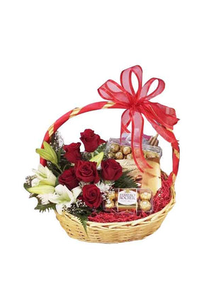 Joyful Gift Pack – Decorative Gift Box with Plant, Candle & Treats | Plantsworld.ae