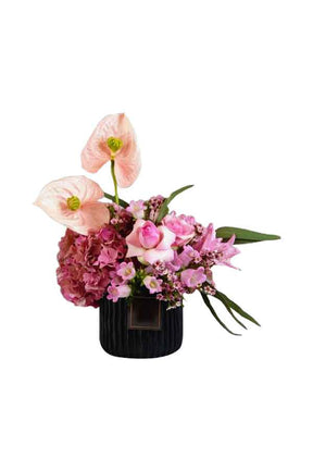 The Flower of Love – Romantic Red and Pink Rose Arrangement in Gift Basket for Anniversaries & Valentine’s Day | Plantsworld.ae