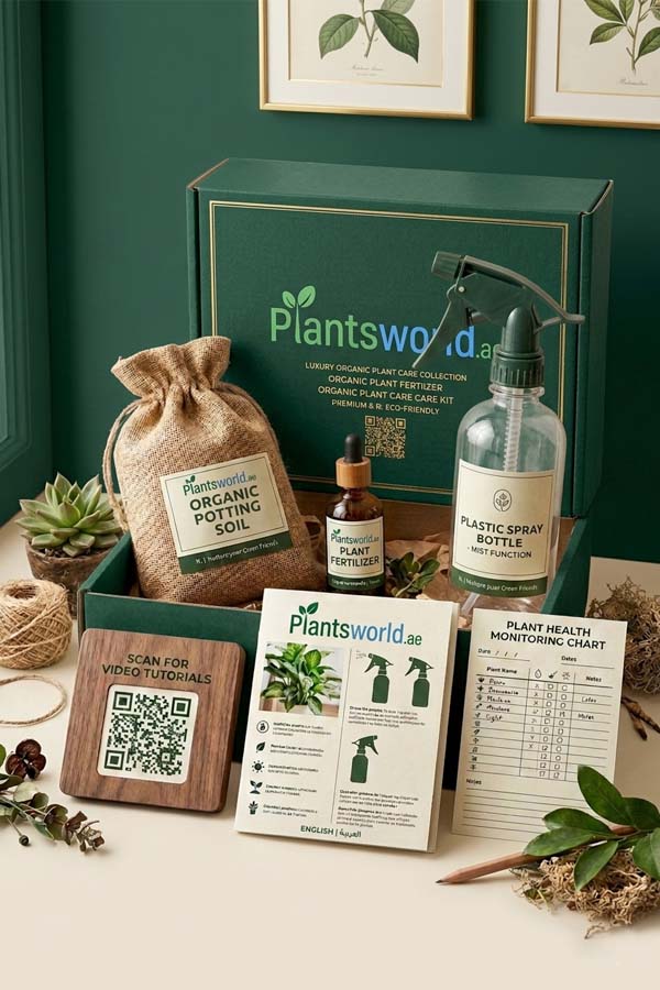 Plant Gift Care Kit with Organic Soil and Fertilizer
