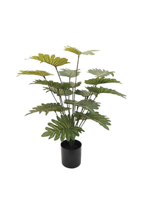 Artificial Philodendron Xanadu – Medium Faux Tropical Plant with Lush Green Leaves in Decorative Pot