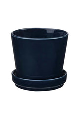Blue ceramic planter for indoor plants
