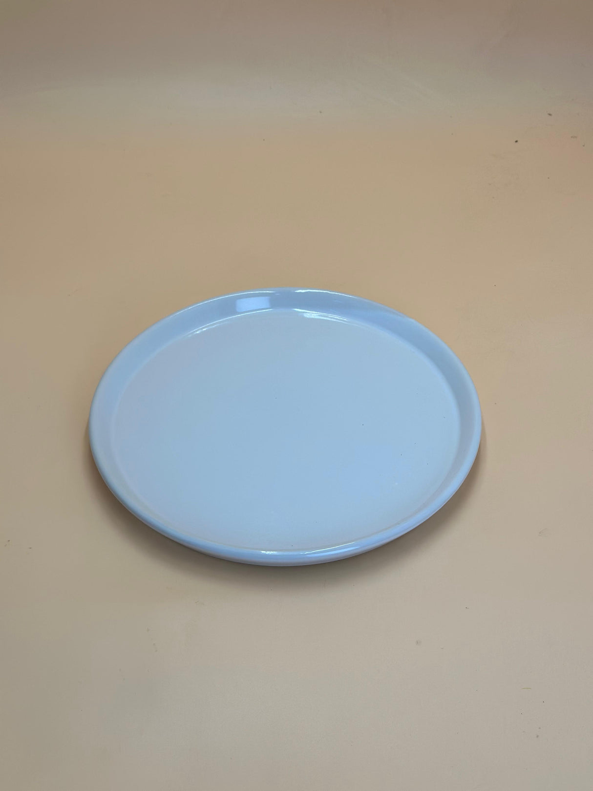 Round Ceramic  Plate - Plant Accessory