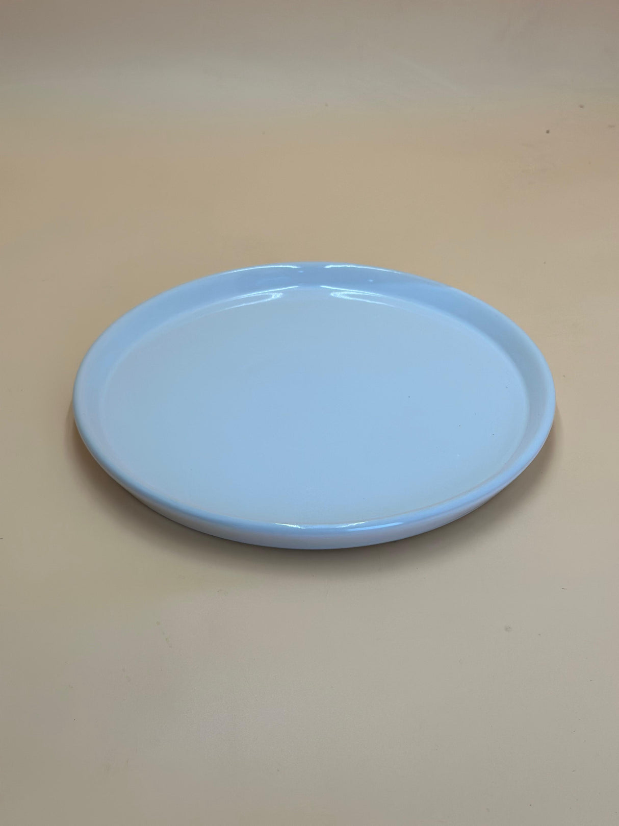 Round Ceramic  Plate - Plant Accessory