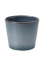 Modern grey plant pot in ceramic for indoor and outdoor use