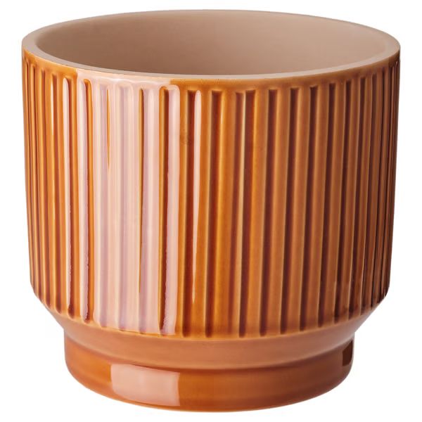 Terra Glow Ribbed Pot