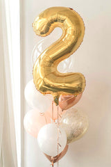 Happy Birthday Balloon Pillar Decorations