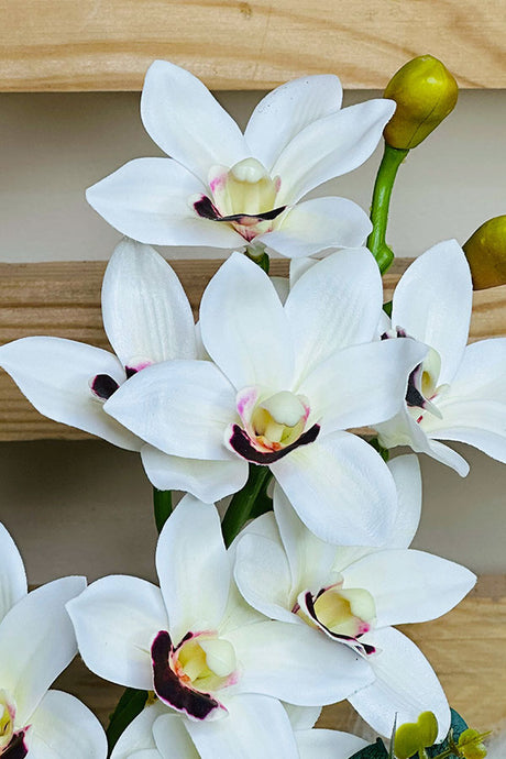 Faux White Orchid Arrangement