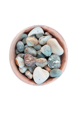 River Stones Polished for Garden and Decorative Use – Smooth Glossy Stones for Plant Pots and Landscaping
