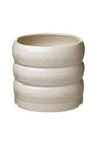 Neutral beige ceramic pot for desks and shelves