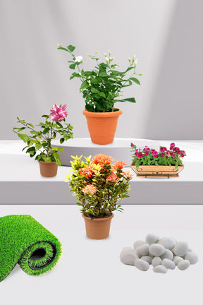 Floral Fantasy Balcony collection featuring colorful flowering plants for balconies and outdoor decor