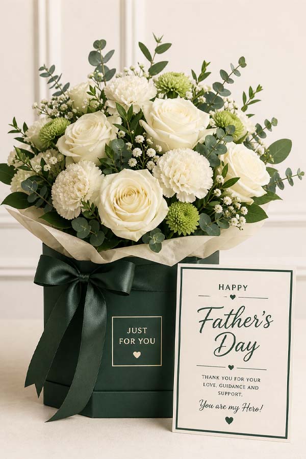 Elegant floral bouquet for Coolest Dad celebration