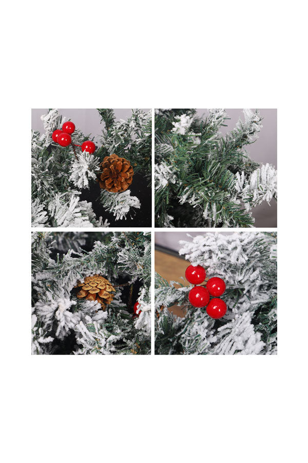 Snow Decorated Artificial Christmas Garland Decoration