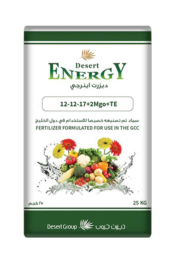 Desert EnergyNPK-Dünger 12-12-17+2Mgo+Te, Obst- und Blumendünger, 25 kg 