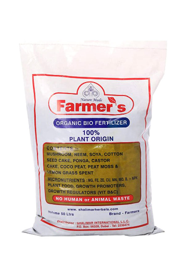 Shalimar Farmer's Organic Bio Fertilzer - 50 LTR -Plant Growth Essential