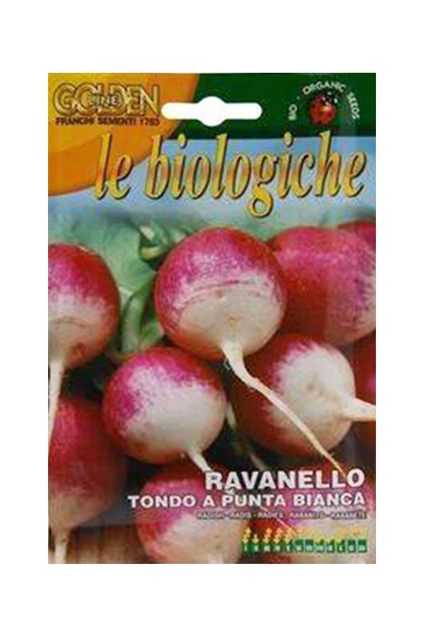 Golden Line Le Biologiche Organic Seeds (Ravanello Tondo A Punta Bianca)