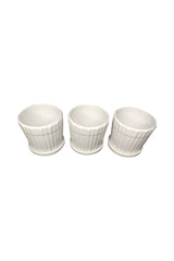 Weißer Keramiktopf Design 3 (einteilig)