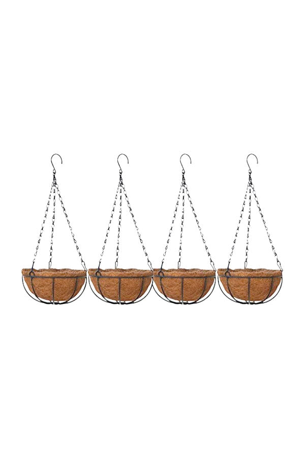 Metal Hanging Planter Basket Pot With Coco Coir( 1 Peice)