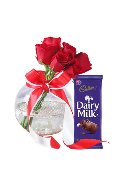 Valentine's Day Gift-Natural Romance In A Bowl with Chocolate