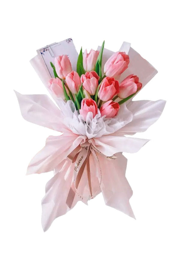 Rosa Tulpenbündel – Blumengeschenkstrauß