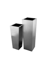 Stainless Steel Conical Square Planters With Mirror Finishing