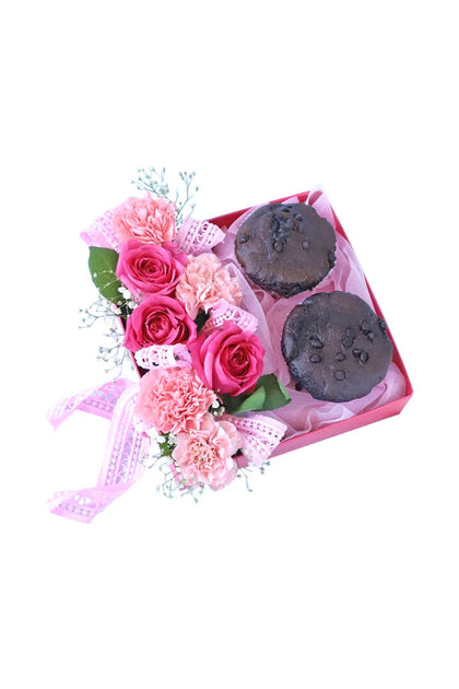 Valentine's Flower Gift-Rosy Smile Floral Gift Box