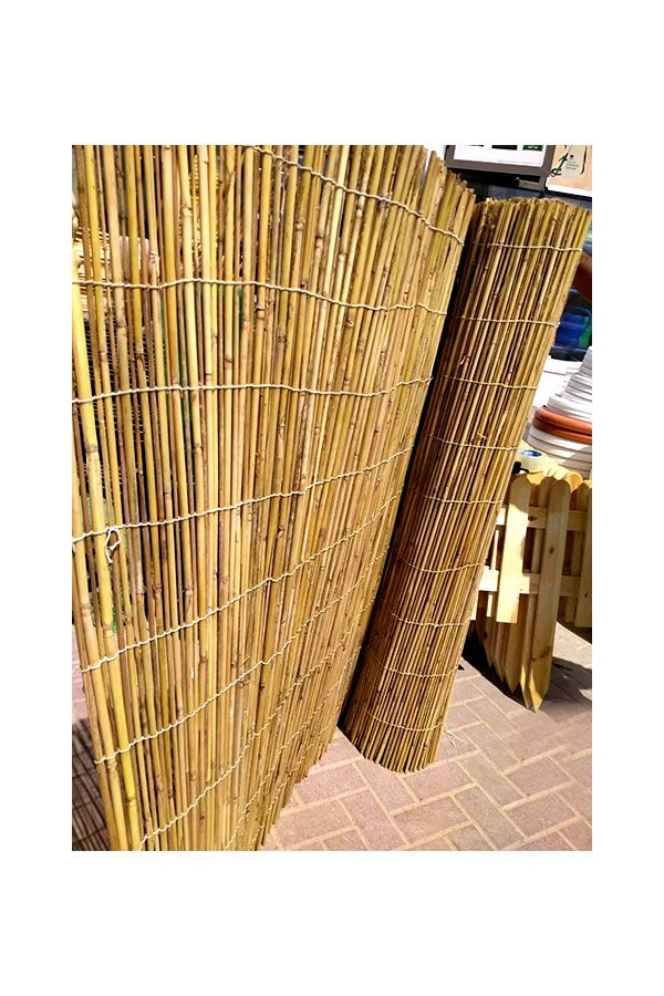 Natural Rolled Bamboo - Plant Care Fencing  (THIN)