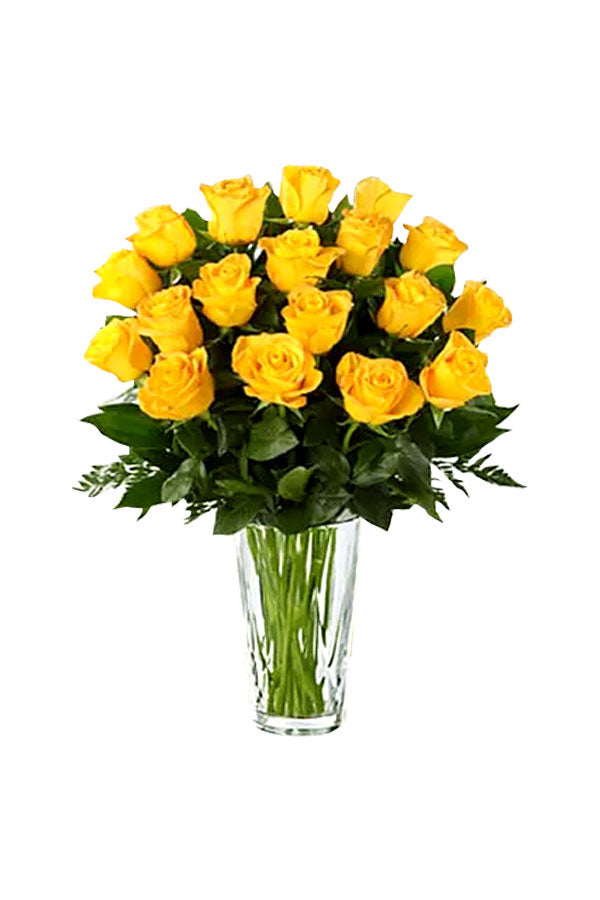 Yellow Beauty - Blumen-Geschenkvase